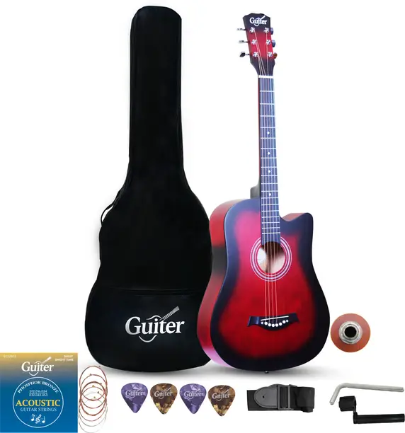 Medellin 38” matt black Acoustic Guitar Linden Wood Rosewood Right Hand Orientation (Black)